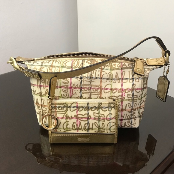 Coach Graffiti heritage tattersall small bag - Picture 1 of 5